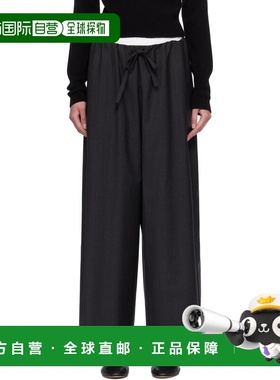 香港直邮toteme 女士 灰色 Drawstring Dinner 长裤 261WRB0343FB