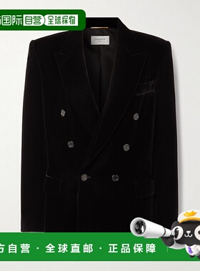 香港直邮Saint Laurent 圣罗兰 女士 CASSANDRE 天鹅绒夹克 84299
