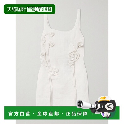 FARM RIO 女士 花朵装饰亚麻迷你连衣裙 335808L0025吊带