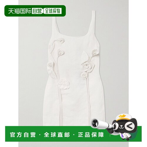 FARM RIO 女士 花朵装饰亚麻迷你连衣裙 335808L0025吊带