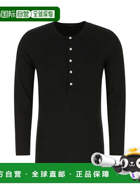 1h可退 香港直邮Tom Ford 汤姆 福特 男士 黑色弹力棉质T恤 T4M15