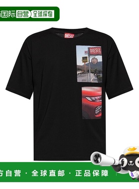 香港直邮Diesel 迪赛 男士 黑色 T-Boxt-K3 T 恤 A194670PLAT针织