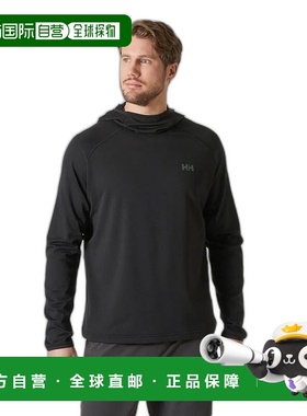 自营欧洲直邮Helly Hansen 男士黑色聚酯Versalite抓绒连帽衫
