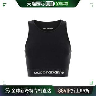 女士 徽标细节无袖 Rabanne 香港直邮Paco 运动文胸