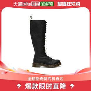 23889001Black 黑色圆头直筒靴子 Martens 香港直邮Dr.