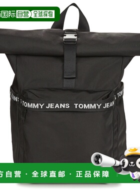 欧洲直邮Tommy Jeans 女士 TJM ESSENTIAL ROLLTOP BP 双肩包 黑