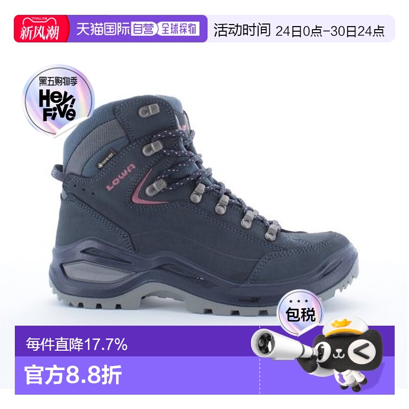 自营欧洲直邮LOWA RENEGADE EVO GTX MID女士钢蓝色防水科技面料