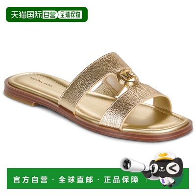 欧洲直邮MICHAEL Michael Kors鞋子女拖鞋金色ERIN FLAT SANDAL
