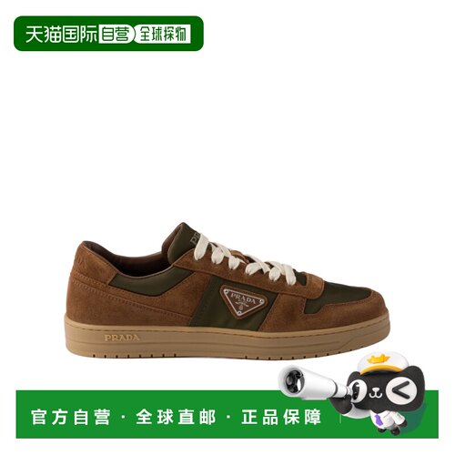 香港直邮Prada Downtown Re-Nylon与绒面皮革运动鞋 2EE364LOWFD0