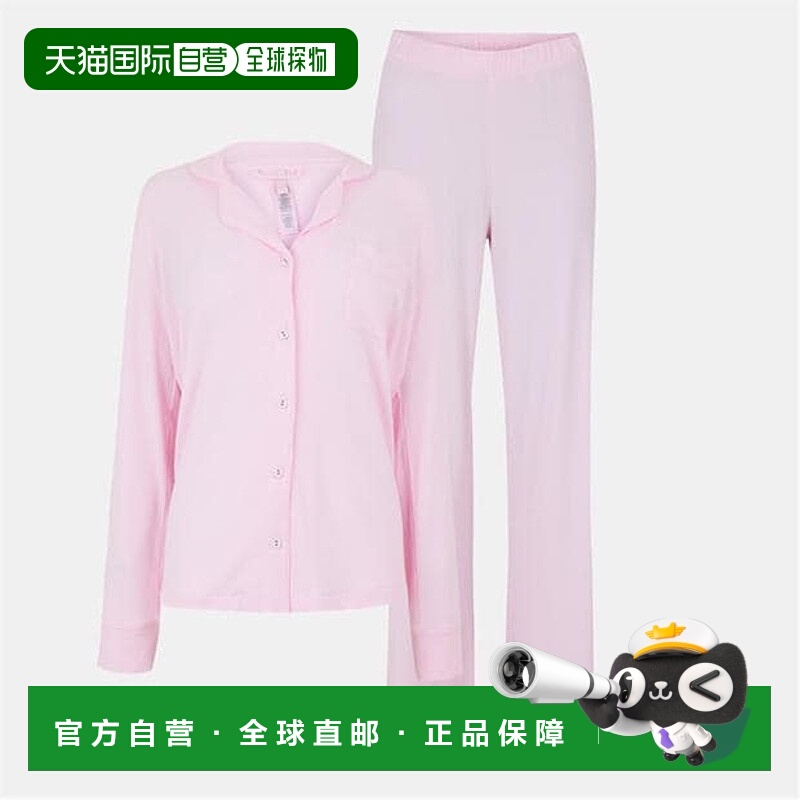 1h可退 香港直邮SKIMS 女士 柔软休闲睡衣套装 pink粉色 舒适时尚