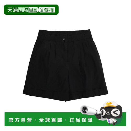 香港直邮Moncler 盟可睐 婴儿 Back 黑色带Logo拼缀布织女生短裤(