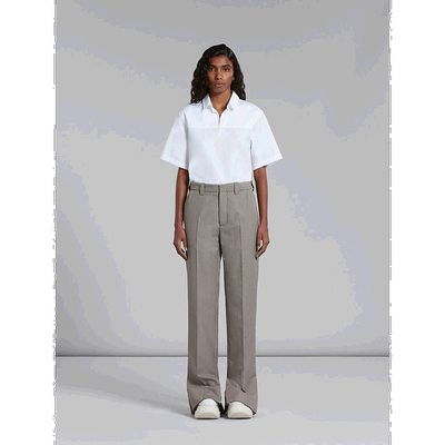 1h可退 香港直邮Marni 羊毛直筒休闲裤 PAMA0419U0UTWA03直筒裤