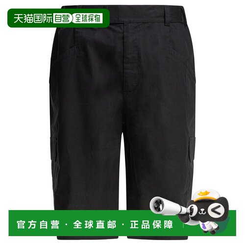 GR10K 男士短裤 BG112087DI35 SS2025 黑色 Poplin Cargo Shorts