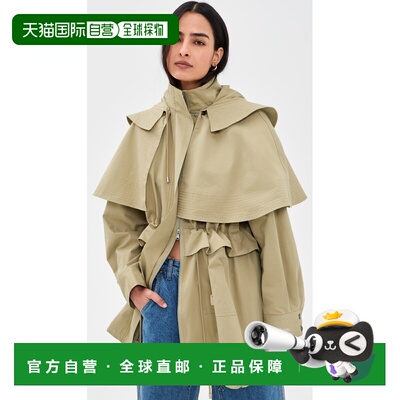 1h可退 美国直邮SEA 海洋 女士 Odessa 工装中长披肩大衣