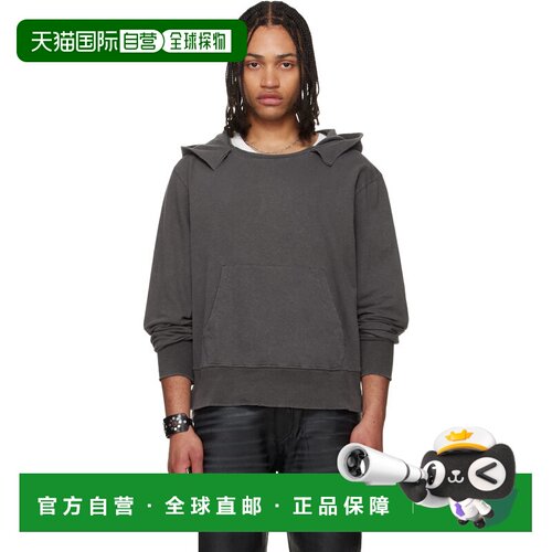 1h可退 香港直邮Our Legacy 男士 灰色 Relic 连帽衫 M2266RWBBla