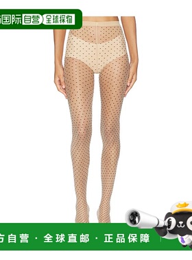 1h可退 香港直邮Wolford 女士 拼接色圆点连裤袜 17656 舒适时尚