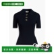 1h可退 SFPPU02538NAVYBLUE 罗纹针织Polo衫 香港直邮Sandro 女士