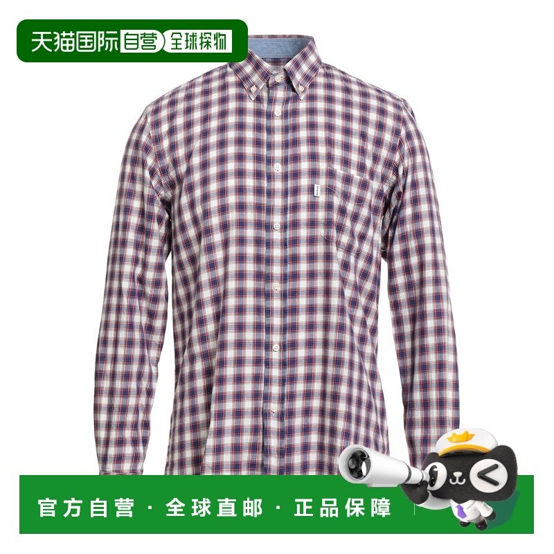 1h可退 香港直邮barbour 巴伯尔 男士 格纹衬衫 blue蓝色 舒适时,男装,衬衫,淘宝优惠券,粉丝福利购,淘宝优惠卷