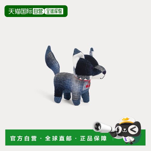 欧洲直邮Bonpoint小樱桃 x Maison Kitsune格纹联名狐狸毛绒玩具