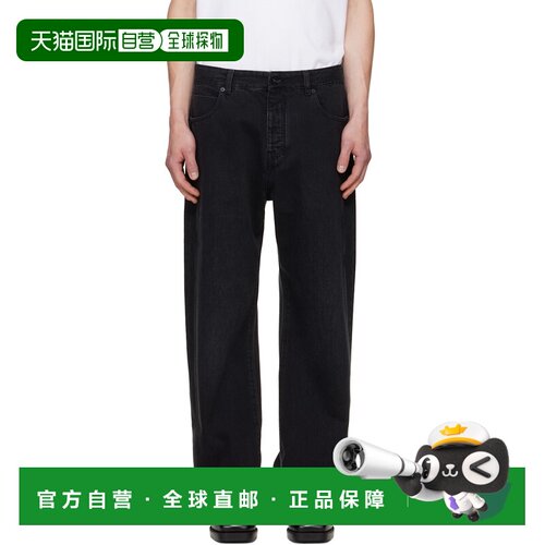 香港直邮Balmain 巴尔曼 男士 黑色 Loose-Fit 牛仔裤 HH1ML138DG