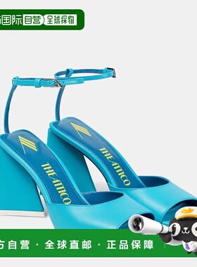 1h可退 香港直邮The Attico 女士 Piper 85 皮质凉鞋 blue蓝色 舒