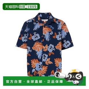 棉質襯衫 1h可退 MM00402W 藍色短袖 男士 香港直郵MAISON KITSUNE