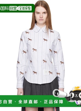 1h可退 香港直邮Thom Browne 汤姆 布朗 女士 蓝色 Horse 4-Bar C