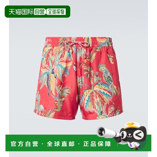 香港直邮Etro 艾特罗 男士 印花泳裤 red红色 舒适时尚