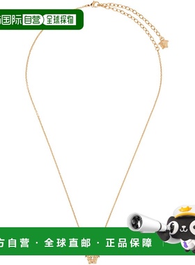 1h可退 香港直邮Versace 范思哲 女士 金色 La Medusa 项链 10127