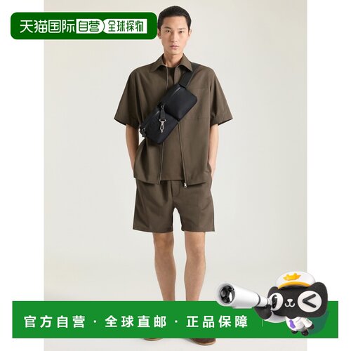 自营欧洲直邮Givenchy纪梵希 Couture Seam男士聚酯纤维拉链短袖
