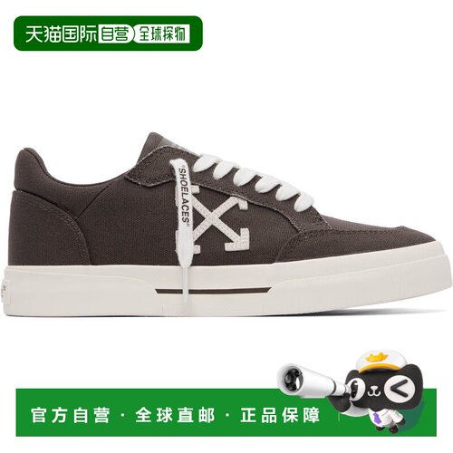 香港直邮off-white 男士 棕色 Low Vulcanized Canvas 运动鞋 OMI