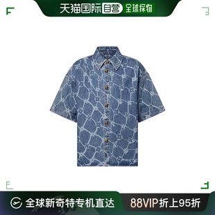 短袖 Monogram VUITTON 印花牛仔衬衫 路易威登 欧洲直邮LOUIS