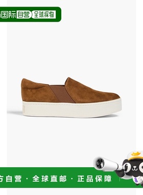 香港直邮VINCE 女士 Warren 绒面革防水台运动鞋 E5967K1220ELMWO