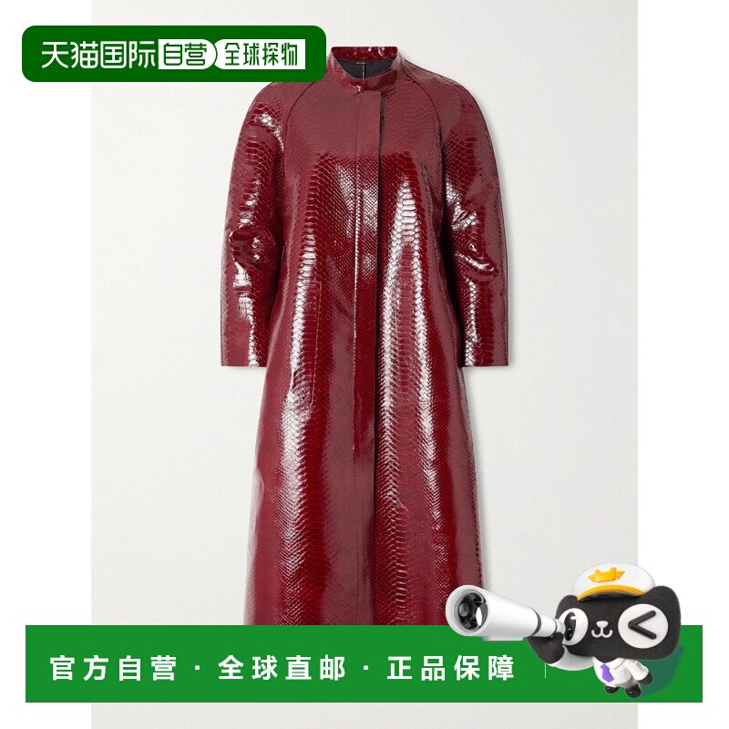 1h可退 美国直邮Tom Ford 汤姆 福特 女士 蛇纹皮革大衣 CPL726LE