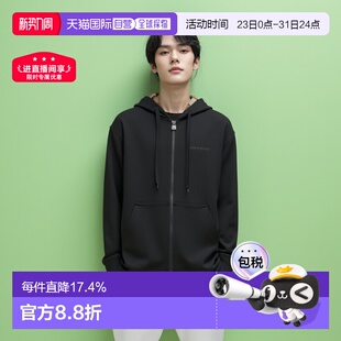 自营欧洲直邮Burberry博柏利男士 棉混纺刺绣Logo连帽卫衣