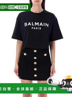 1h可退 香港直邮Balmain 巴尔曼 女士 圆领短袖T恤 BF1EE020BB02