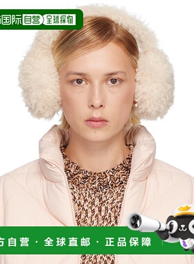 1h可退 香港直邮Moncler 盟可睐 女士 米色徽标耳罩 K20933B00055