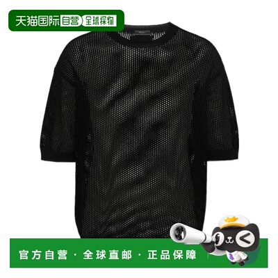 1h可退 香港直邮PRADA 男士T恤 UMB76714HDSOOOF0002 SS2025 黑色