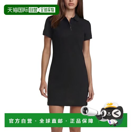 自营欧洲直邮Burberry博柏利 SS26 女士黑色短款格子polo领短袖连