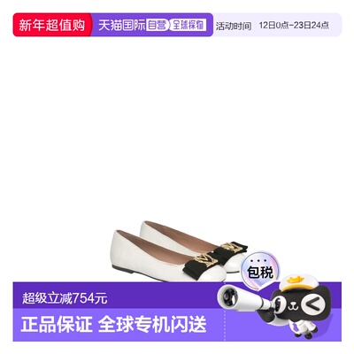 1h可退 香港直邮moschino 爱莫斯奇诺 女士 小牛皮平底鞋 JA11041