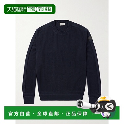 香港直邮Moncler 盟可睐 男士 Logo-Appliqued 羊毛毛衣 9C00005M