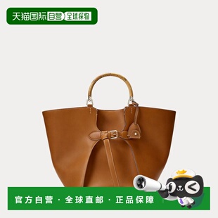 自营欧洲直邮Ralph Lauren拉夫劳伦 Ralph女士棕色牛皮大号手提包