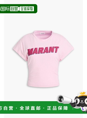 香港直邮ISABEL MARANT 女士 徽标印花棉针织T恤 TS0033FAA1N91EL