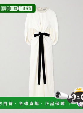 1h可退 香港直邮Simkhai 女士 Annette 披肩式水晶装饰绉纱礼服 6