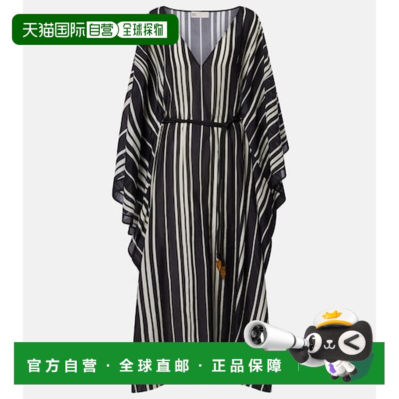 香港直邮Tory Burch 托里 伯奇 女士 条纹棉质真丝土耳其式长衫