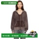 酒红色拉链连帽衫 1h可退 B60 艾克妮 女士 香港直邮Acne Studios