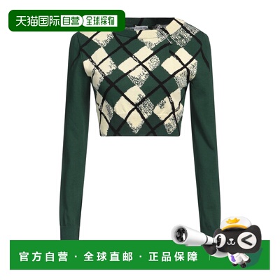 1h可退 香港直邮Burberry 巴宝莉 女士 毛衣 green绿色 舒适时尚