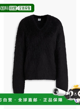 香港直邮TOTÊME 女士 磨毛羊驼毛混纺毛衣 241WRT1032YA0013001BL