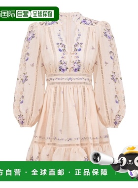 香港直邮Zimmermann Patience 深V迷你连衣裙 5376DRS264