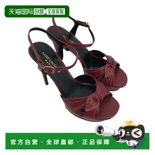 香港直邮Saint Laurent 徽标高跟凉鞋 385297AKP00细高跟